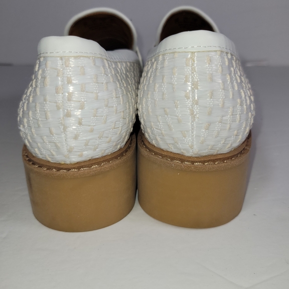 Franco Sarto Balin Platfoem White and Tan Loafers - Picture 6 of 12